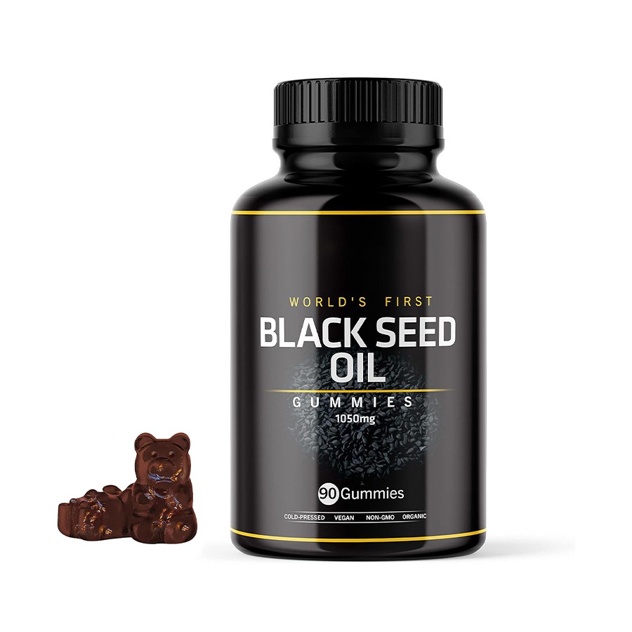 世界初のブラックシードオイルガミー自然の多次元ウェルネスサポート抗酸化、皮膚を高める全体的な活力
